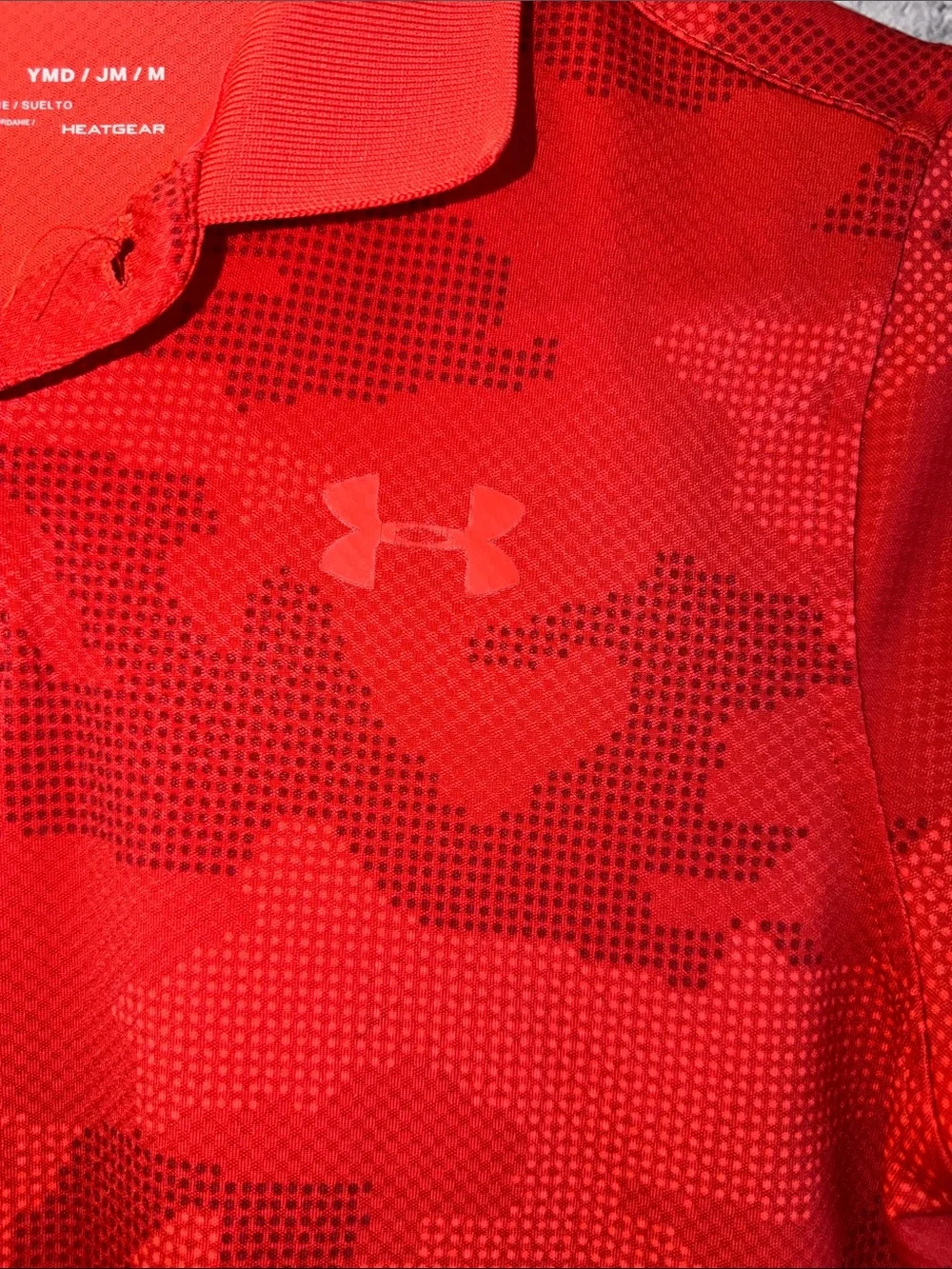 Under Armour Red Camo Performance Polo